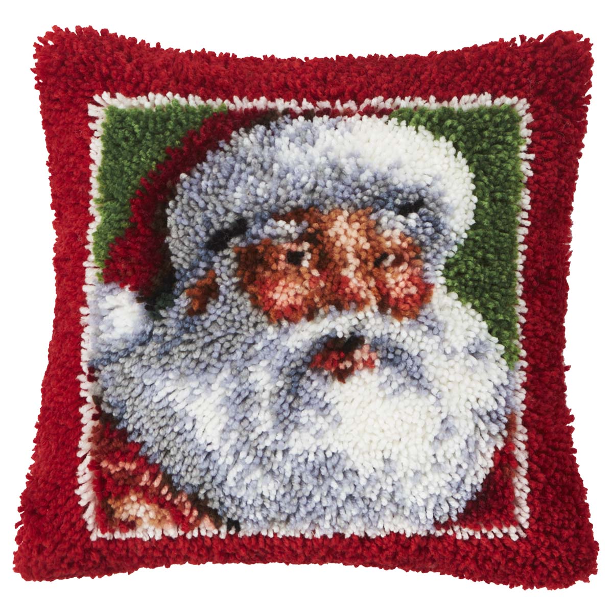 Herrschners Santa Fever Pillow Latch Hook Kit